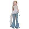 Oueneifs 1/4 Xana Fullset F Bambola Bjd in Resina per Bambini di 15+ Anni (Vestito Superiore Bianco)