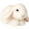 Uni-Toys - Coniglietto bianco disteso - 18 cm (lunghezza) - Coniglio, animali di bosco - peluche