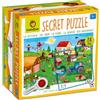 Ludattica - Secret puzzle La Fattoria - Puzzle 24 pezzi bambini 3+ - Due giochi in uno - Dimensione 50 x 35cm - Made in Italy