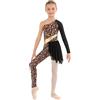 Zaldita Bambina Preistoria Primitivo Costume Di Bambina Delle Caverne Unitard Danza Balletto Preistorico Costumi Personaggi Libri Costume Cosplay Nero 7-8 anni