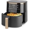 EMERIO Friggitrice ad aria calda digitale XL da 4,2 l, AirFryer | edizione in rame | Frittura senza olio extra | 8 programmi automatici | Cool Touch | 60°-200°C | Timer | Riscaldamento rapido | AF
