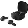 Philips TAT2200BK Auricolari True Wireless, cancellazione attiva del rumore, 36 ore di riproduzione, gommini SecureFit, 4 mic per chiamate chiare, Bluetooth 6.0, IPX4, Alloggiamento compatto, Nero
