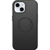OtterBox OtterGrip Symmetry Series Case per iPhone 15, iPhone 14 e iPhone 13 - NERO, impugnatura integrata, custodia elegante, si aggancia a MagSafe, bordi rialzati proteggono fotocamera e schermo