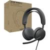 Logitech Zone Wired 2 for Business - Cuffia con microfono con cancellazione del rumore con ANC ibrida adattiva, certificazione Zoom e Google, USB-C con adattatore USB-A - Graphite