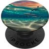 Dreamy Dolphin Accessories Dolphin Ocean Sunset Accessori per telefono Tropical Sea Art PopSockets PopGrip Adesivo