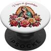 La Guadalupana Patrona Santa María de Gu Our Lady Virgen De Guadalupe Saint Virgin Mary Roses Flowers PopSockets PopGrip Adesivo