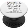 Isaiah 41 10 Mug She Walked With Jesus T She Walked with Jesus Isaiah 41:10 Bible Verse Christian God PopSockets PopGrip Adesivo