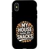 Snack Lover Family Home Humor Custodia per iPhone X/XS My House Runs On Snacks Divertente Famiglia Snack Amante