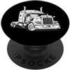 Trucker and Truck Driver Design Autista di camion semi PopSockets PopGrip Adesivo