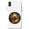 Holy Art Custodia per iPhone X/XS TU SEI LA LUCE DEL MONDO Lampada Cattedrale Mosaico Arte
