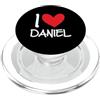 I Love Daniel Name Friendship Tees I Love Daniel Nome Personalizzato Uomini Ragazzo BFF Amico Cuore Ragazzo PopSockets PopGrip per MagSafe