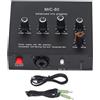 Eujgoov Preamplificatore Microfonico Guadagno 60dB Amplificatore Microfonico a Condensatore Dinamico DC5 12V per Spettacoli Dal Vivo in Studi Domestici