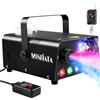 MOSFiATA Macchina del Fumo 600W Macchina della Nebbia con Luce a Palla da Discoteca e Luci LED RGB per Feste, Compleanno, Discoteca, DJ Effetto Palco, Halloween