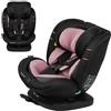 Lionelo Bastiaan i-Size Seggiolino Auto Evolutivo 4-in-1 per bambini 0-12 Anni (40-150 cm) ISOFIX, 21 Regolazioni, Girevole 360° Protezione Laterale (I-SIZE, Rosa Rose)