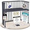 babybay Boxspring XXL letto laterale in legno massello di faggio I altezza del lettino Lettino I infinitamente regolabile ed ecologico che cresce con il bambino, verniciato grigio ardesia