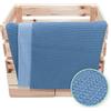 ULLENBOOM ® Coperta per bambini 70x100 cm in blu (Made in EU) - Coperta per bambini in cotone e pile ÖkoTex, adatta per il passeggino o come coperta da gioco, disegno: cialda