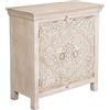 DRW Consolle, Legno, Bianco décapé, 90x40x90 cm