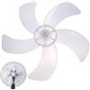Homoyoyo Ricambio per Ventilatore 5 Pale in Plastica Bianca, Facile da Installare, per Ventilatori da Tavolo e Piantana da 37 CM