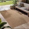 Carpetsale24 Tappeto per Interni ed Esterni, robusto, resistente alle intemperie e facile da pulire, con effetto juta naturale, ideale per soggiorno, cucina, terrazza, giardino e balcone, 240x340 cm