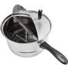 Asixxsix Macchina per popcorn da fornello, macchina per popcorn in acciaio inox con manovella, pentola per popcorn da 11x6,5 pollici per fornello a gas e fornello a induzione