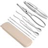 TOPBATHY 1 Set Di Attrezzi Per Artigli Di Granchio Fork Forks Polce. Plettri Di Forchette Di Granchio Forks Delle Gambe Di Pesce Sguscia Gamberi Pela Gamberi Acciaio Inossidabile Pelato