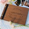 SHENGBEIDZ Libro Degli Ospiti For Matrimonio In Legno Personalizzato, Con Nomi Degli Sposi Incisi E Data Del Matrimonio, Scomparto For Messaggio Personalizzato, Conservare I Ricordi, 25 Fogli(A4)