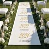 MADD home Tappeto Passatoia Matrimonio Wedding personalizzato con date storia d'amore (100 x 300 cm)
