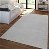 TT Home Tappeto Salotto Moderno, Camera da Letto, Pelo Corto, Lavabile, Monocolore Pastello, Facile da Pulire, Colore:Argento, Dimensione:280x380 cm