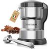 YOYIKKO Macina Caffe' Elettrico 300W, Macinacaffè, Macinatura Regolabile Macina Caffe per Espresso/Gocciolamento/Versamento. Macinacaffè Per caffè, spezie e altri alimenti (Argento-210)