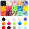 Basicon - Set di 150 bottoni a pressione, a forma di amore, in plastica, per tutti i tipi di vestiti fai da te (15 colori)