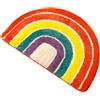 YOOCHUENG Tappeto da Bagno Morbido, Assorbente e Soffice a Forma d'Arcoiris - Tappeto Antiscivolo per Pavimento Bagno, Camera e Vasca | Lavabile in Macchina
