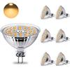 HiBay 6 Lampadina LED GU5.3 MR16 12V,4W Equivalente a 35W Alogena,400LM Luce Calda 2700K,Lampadine Faretto LED GU5.3 per Plafoniera Spot Lampada Sostituiscono,Non Dimmerabile