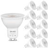 ZIKEY Lampadine LED GU10 7W, Equivalenti 60W GU10 Alogena Faretti, Bianca Calda 3000K, 650 Lumen, non dimmerabile, AC 85-265V, 10 Pezzi