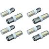 A2ZWORLD 8 Pezzi Lampadina LED BA15D G18 12V 24V DC, 4W 400LM, Bianco Neutro 4000K, 33 SMD 2835, Luce 360°, Ø15x53mm, per Camper Barca Impianti Fotovoltaici e Segnalazione