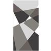 Panorama Tappeto Vinile Corridoio - Varie Dimensioni - (Geometria Astratta Grigia 60x250 cm)