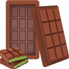 Webake Stampo Tavoletta Cioccolato Profondo Silicone 2 pezzi Stampo per Torrone Stampo Cioccolatini