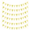 duoyif Bandierine Triangolari, 30 Metri Bandierine Feste Festoni, Striscione Triangolari Per Feste, Banner Triangolo Per Matrimonio Compleanno Natale Decor 6PCS (oro)