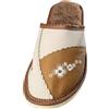 APREGGIO Pantofole Donna Pelle - Fatte a Mano Pantofole da Donna Lana - Pantofole Pelle da Donna - Comode Pantofole Pelle con Suola in Gomma - Scarpe Donna Pratici