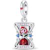 TINSLO Bead Charm Ciondolo Argento Sterling 925 con Cubic Zirconia Pendenti per Pandora Braccialetti, Compatibile con Braccialetti e Collane europei