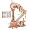 ROBOTIME Kit di costruzione di arpa in legno 3D con spennatura automatica delle corde, modello di arpa a pedale del XVIII secolo, trasmissione meccanica visibile, artigianato fai da te per decorazioni