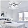Artpad Plafoniera a LED luminosa 20W, lampada da soffitto moderna ed elegante con luce curva a 4 pezzi, 2000LM 6000K per illuminazione del corridoio del portico