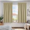 Deconovo Tende Oscuranti per Interni con Fettuccia, Termiche Isolanti - 3 Modi di Montaggio, per Camera da Letto e Soggiorno, 2 Pannelli 140x160 cm, Beige Scuro, Certificato OEKO-TEX