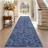 TEHWDAIYOU Tappeto Runner per Corridoio Tappeto Cucina Passatoia Antiscivolo Lavabile 60 x 350 cm Tappeto Corridoio Tappeti Runner Passatoia Tappetino per Soggiorno Entrata Ingresso Blu