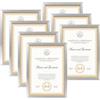 Giftgarden Cornice A4,Cornice Argento in PS,Cornice da Parete o Tavolo,Decorazione per Casa,Set 7