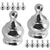 SEWOART 14 Pezzi 14 Pezzi Terminali a Vite per Paralume M10x1 in Lega di Zinco Argento, Tappo Decorativo a Corona per Lampadari, Lampade da Terra e Tavolo, Accessori per Illuminazione