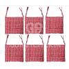 GBiancheria Cuscini Sedie Quadretto Rosso 40x40cm con laccetti e morbida imbottitura confortevole 6 Cm Made in Italy (6)