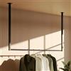 CLP Appendiabiti Fenton I Appendiabiti per montaggio a soffitto I Appendiabiti in metallo I per corridoi, armadi e camere da letto, Dimensione:100x80 cm