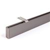 Deco-Raum Asta per tenda su misura con binario interno angolare, per montaggio a soffitto, porta tenda, asta per tende a pannello, binario per tende con binario interno per tende, effetto acciaio inox