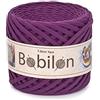 Bobilon Filato per t-shirt Fettuccini Zpagetti Ball, 3-5 mm filato per magliette per uncinetto, maschere per orecchie, filato di cotone biologico, filato macramè, filato jersey, Plum Pie