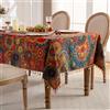 hometrixx Tovaglia Rettangolare Boho Messicana Mandala 150x260cm Colorata | Tovaglie Antimacchia, Impermeabile Poliestere, Facile da Pulire, Lavabile in Lavatrice Copritavolo, per Cucina Sala da Pranzo